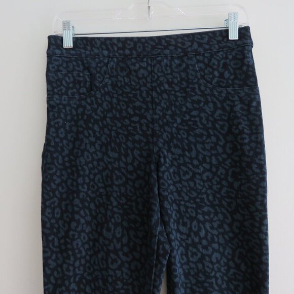 SPANX Jean-ish Slimming Ankle Leggings in Blue Denim Leopard Print - Size S - Picture 3 of 12
